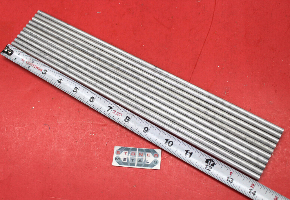 10 pieces 1/4″ ALUMINUM 6061 T6 ROUND SOLID ROD 14″ long Cold Drawn Stock New