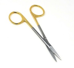 2 EACH Premium GERMAN TC Iris Scissors 4.5″ Straight Surgical Dental Instruments