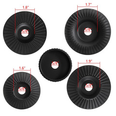 Set of 5 Angle Grinder Wood Carving Disc for 4″ or 4 1/2″ Attachments with 5/8 I