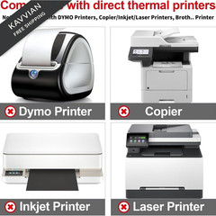 4×6 Thermal Labels 500/Stack, HUOJI Shipping 1 Stack | 500 Labels, White