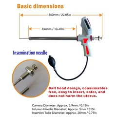 Animal Visual Insemination Rotatable HD Screen Photo Record Artificial GRQA