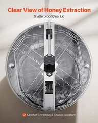VEVOR Manual Honey Extractor 4/8 Frame Beekeeping Honeycomb Stainless Steel