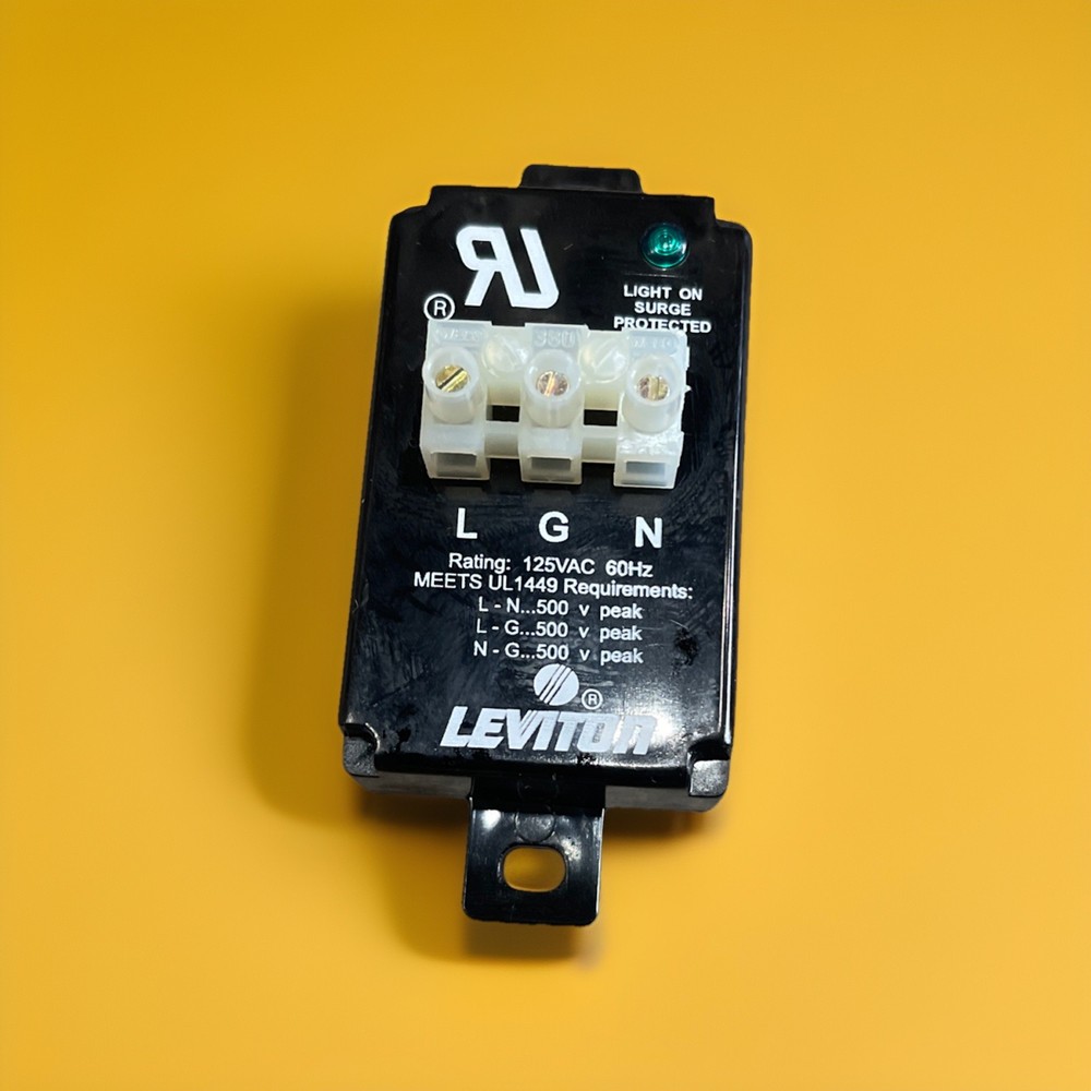 🔥Leviton 3800-DIN Industrial DIN-Rail Surge Protector — 125VAC ~ 1 Unit