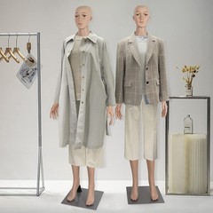 Female Mannequin Full Body PP Realistic Display Head Turns Dress Form with Base