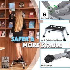 Double Elite 3 Levels Adjustable 3 Height 7/8/9″, Gray/Black