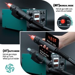 YIHUA 706-II T12 Digital Soldering Station Blower Hot Air Desoldering Rework Kit