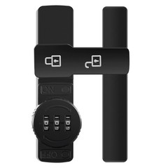 Flip Latch Lock With Combination 180° Swinging Door Lock No-drill AJ0N