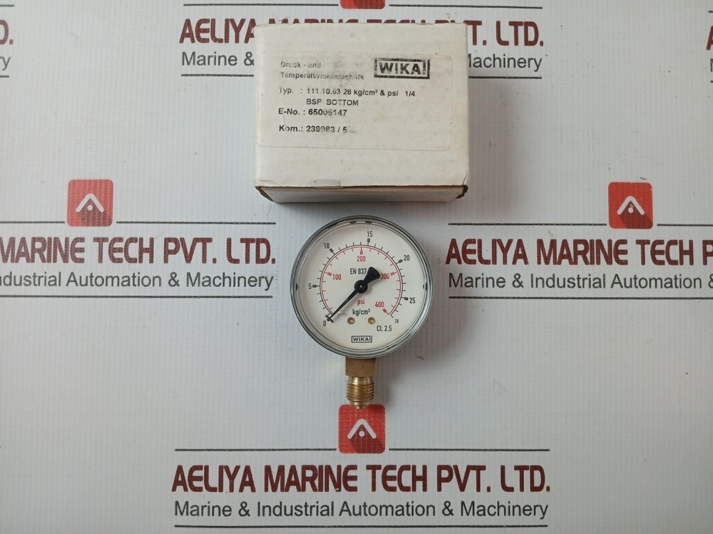 WIKA 111.10.63 Pressure Gauge 28 KG/CM2 & 400 PSI