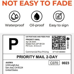 4000-20000 4×6 Fanfold Direct Thermal Shipping Labels for Zebra & Rollo Printers
