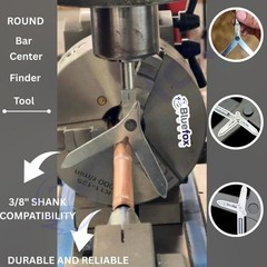 BLUEFOX ROUND Bar Center Finder Tool | 3/8″ Shank for Milling Machine | Quick…