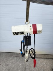 Coffing EC4006 2 Ton 120V 8′ Lift 6 fpm Top Hook Electric Chain Hoist Used Works