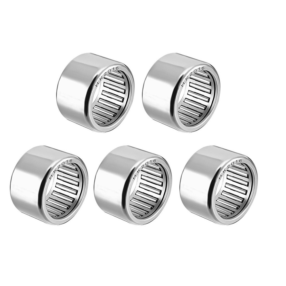 HK2016 Drawn Cup Needle Roller Bearings 20mm Bore Dia 26mm OD 16mm Width 5pcs
