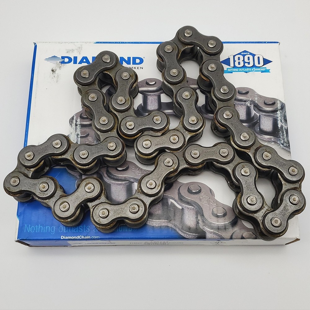 Diamond 80HS Roller Chain #80 1″ Pitch 0.625″ W 0.625″ D 0.312 Pin Diam 40-1/4″