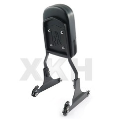 XKH- Matte Black Detachable Backrest Sissy Bar Flame Same as picture show