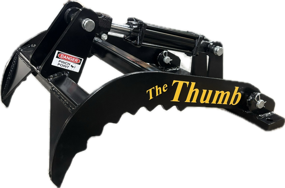 Thumb Grapple. Universal add on grapple attachment for tractors and skid steers