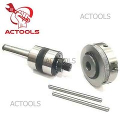 Revolving Centre MT3 shank with 50mm 3 Jaw Chuck mounting for Lathe’s Tailstock