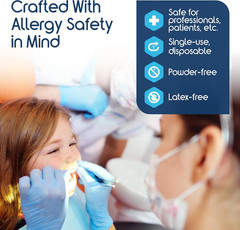 Inspire Nitrile-Vinyl Blend Exam Gloves – Disposable, Latex Free, Medical, Multi