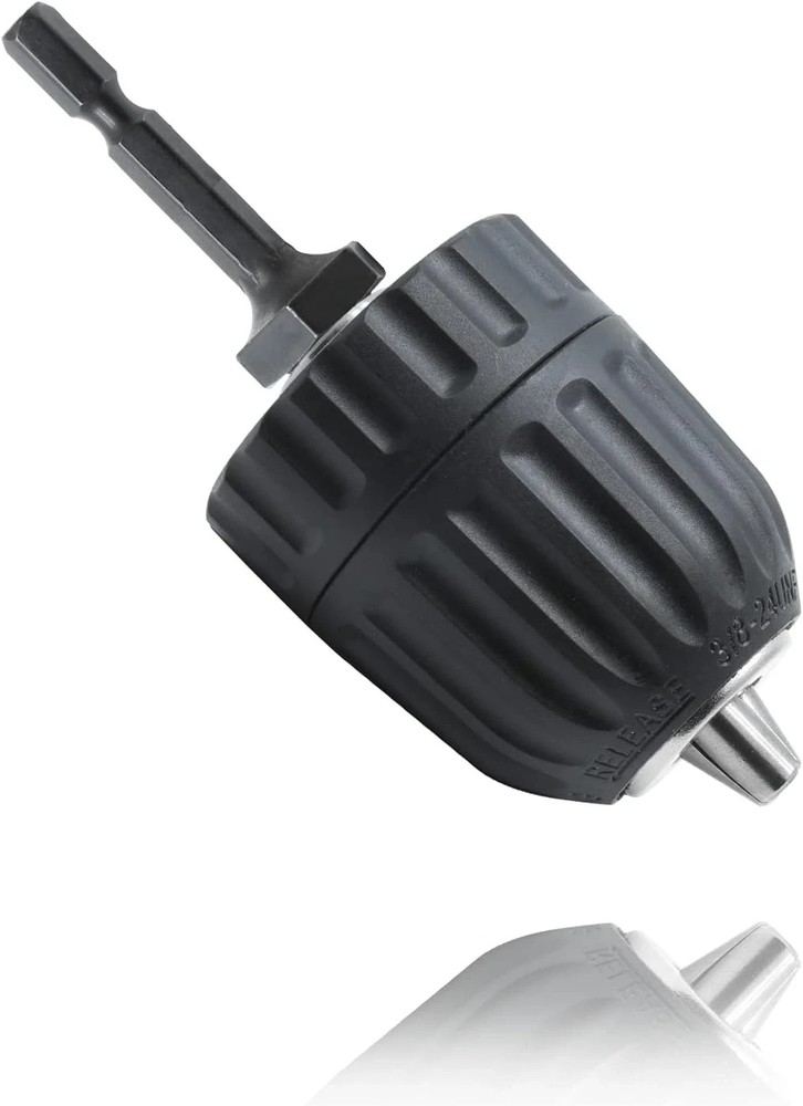 3/8″ Keyless Drill Chuck Adapter with 1/4″ Hex Shank for Impact Drivers