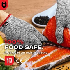 Premium Cut Resistant Gloves Food Grade — 100% Food Safe — Level 5 Meat Cutti…