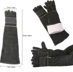Long Sleeve Thick Leather Animal Handling Glove Anti Scratch Protective Glove…