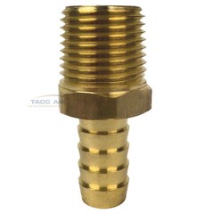2 Pack 1/2″ ID Hose Barb x 1/2″ Male NPT Pipe Thread Brass Straight End Fitting