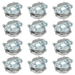 12Pcs 1/2Inch Clamp Type Connector Clamp Type Cable Connectors for Metallic