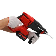 Battery-powered Hammer Drill With 4 Modes & Depth Ruler For Electric Tools