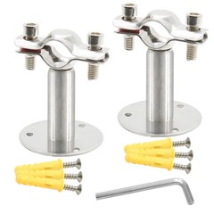 2 Pcs Stainless Steel Wall Mount Ceiling Mount Pipe Support, Adjustable Ceili…