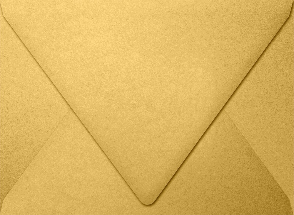 LUXPAPER A7 Contour Flap Envelopes 5.25×7.25 Gold Metallic 80lb. 50 Count
