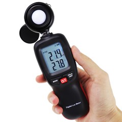Light Meter Illuminance Luminometer up to 200,000 Lux Luxmeter with Backlight