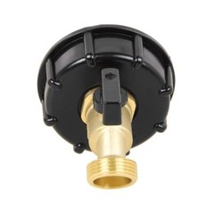 275 330 Gal IBC Tote Tank Hose Adapter 2″ Brass Fittings Faucet Shut-Off Valve