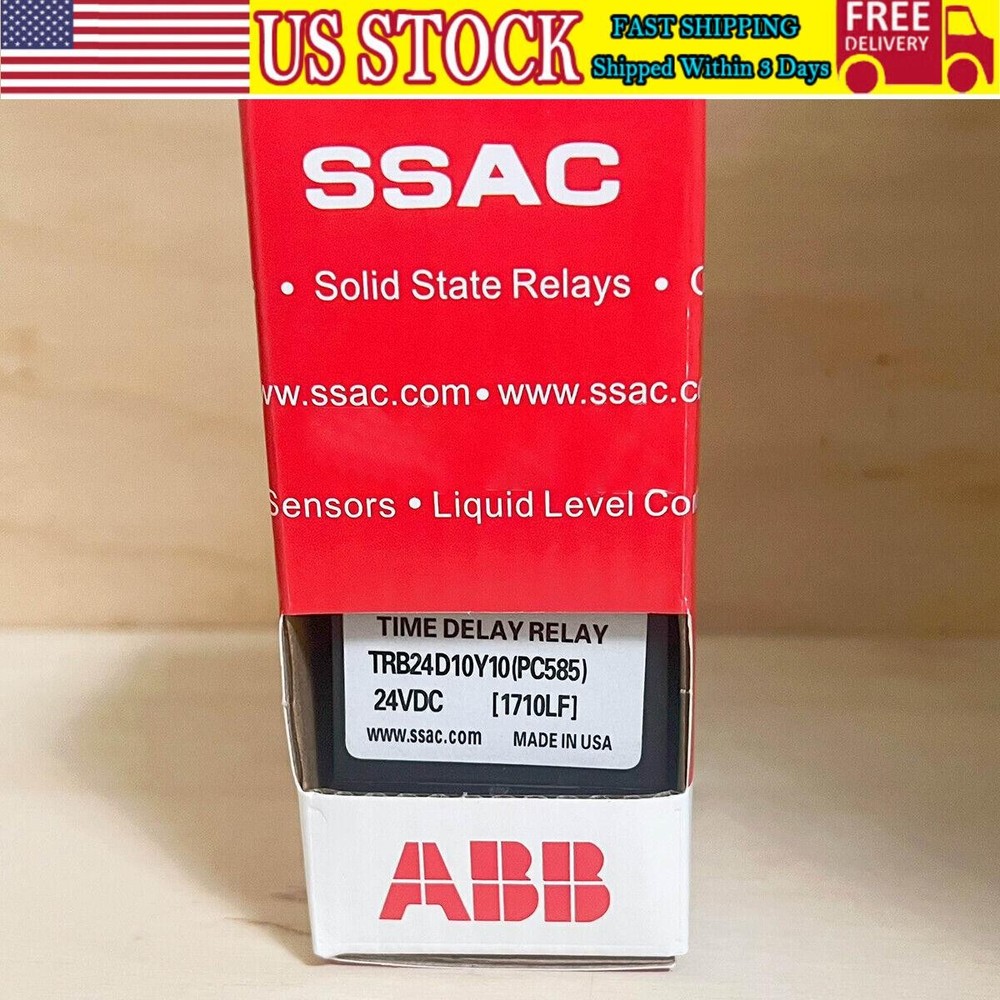 1PC New In Box ABB TRB24D10Y10 Time Delay Relay 24VDC-