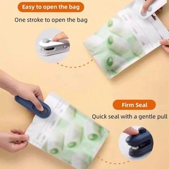 Mini Bag Sealer Rechargeable Vacuum Bag Seal 2 In 1 Sealing Machine with Cutter