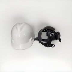 MSA 475358 V-Gard White Hard Hat Safety Helmet Standard Suspension NEW T1