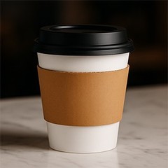 Disposable Coffee Cup Sleeves – Kraft Paper Insulated Hot Cup Holders for