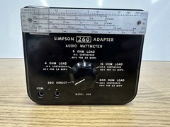 Untested — Simpson 260 Adapter Audio Wattmeter Model 654 ** UNTESTED