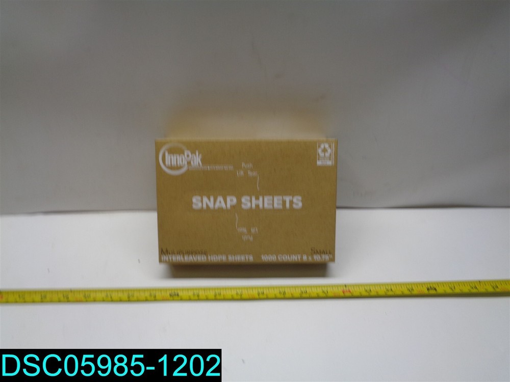 QTY=10,000 (10 BOX OF 1000): Inno-Pak 8″ x 10.75″ HDPE Interleaved Pop Up Sheets