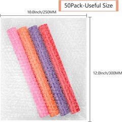 50Pcs Bubble Out Bags Pouches 10″x 12″ Bubble Pouches Cushioning Packaging Ba…
