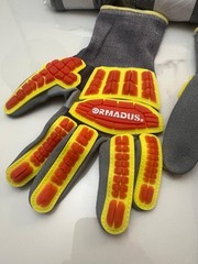 Impact Resistant Work Gloves Ormadus 6 Pairs Sandy Foam Nitrile Coated Sz Small