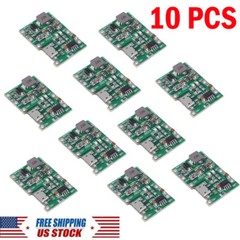 10 Pack Micro USB 3.7V to 9V 2A DC-DC Step Up Boost Module for 18650 Battery