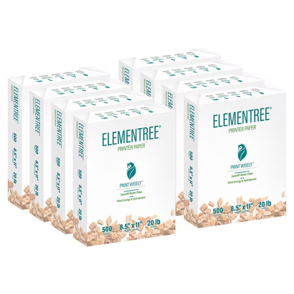 Elementree Sustainable Multipurpose Paper, 20 Pounds, 8.5 x 11 Inches
