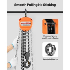 Uimoso Manual Chain Hoist 2 Tons/4400 lbs 10 ft Lift w/Durable G80 Chain
