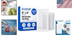 “Clear 6×9 Zipper Bags – 1000 Count Organization Solution”