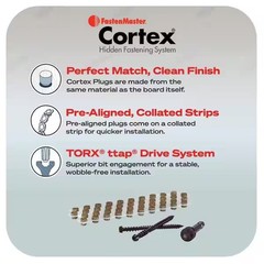 FastenMaster Cortex Hidden Fasteners 2-1/2″, Island Mist, FMCTX-TX75TSLM (75ct)
