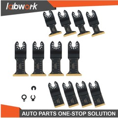 Labwork 12Pcs Titanium Oscillating Saw Blades Multi Tool Blade for Metal Plastic