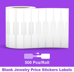 500Pcs Jewelry Price Tags: Rectangular Self-Adhesive Labels for Ring Display
