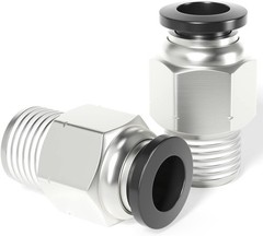 Male Straight 1/4 Inch Tube OD x 1/8 Inch NPT Thread Push to Connect Fittings…