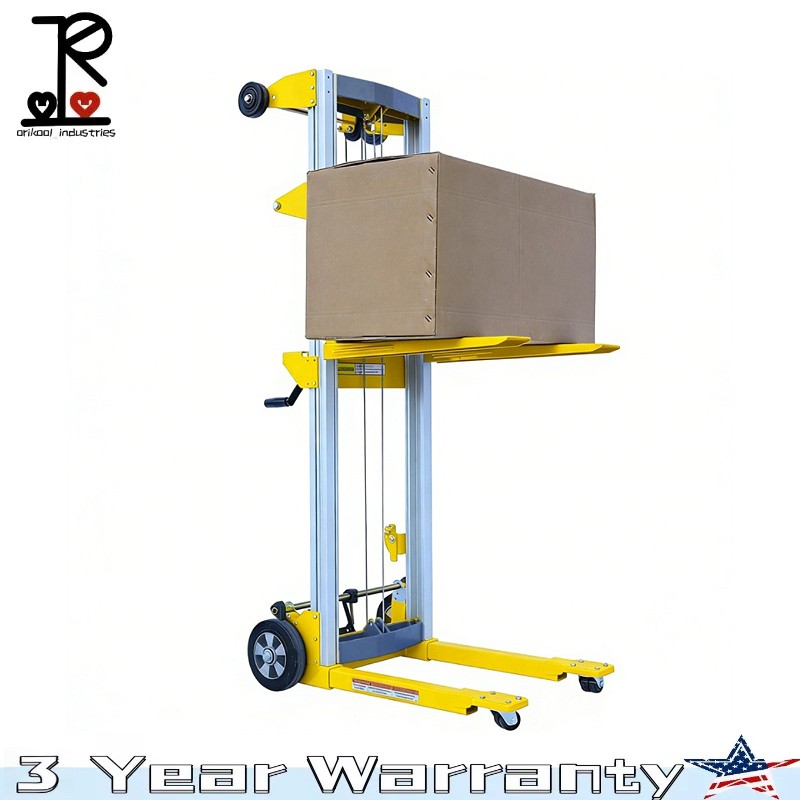 Fixed-Base Lightweight Hand Operated Lift Truck w/Straddle Legs 400lbs Capacity