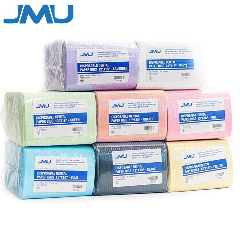 1000Pcs/8Bags Disposable Dental Bibs 3-Ply Medical Tray Covers Towels 13″x18″