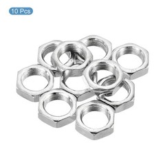 10Pcs M18 x 1.5 Steel Hardware Hex Nuts Screw Bolt Fasteners Zinc Plated 8mm